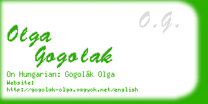 olga gogolak business card